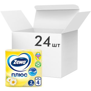 Упаковка туалетной бумаги Zewa Плюс двухслойной аромат Ромашки 24 шт по 4 рулона (4605331031301) лучшая модель в Чернигове