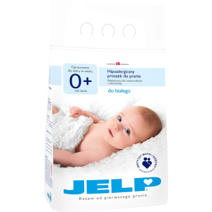 Гіпоалергенний пральний порошок JELP 0+ для білого 4 кг (5720233800042) ТОП в Чернігові