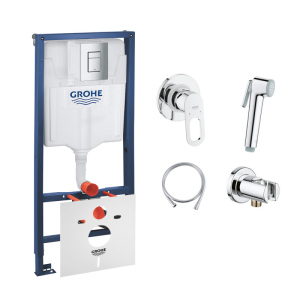 Комплект Grohe инсталляция Rapid SL 38772001 + набор для гигиенического душа со смесителем BauLoop 111042 лучшая модель в Чернигове