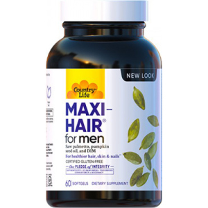 Витаминно-минеральный комплекс Country Life Maxi-Hair for Men 60 капсул (015794050476)