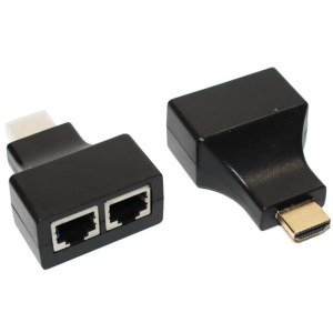 Адаптер Voltronic HDMI-2хRJ-45 Black (YT-SCPE HDMI/2P-30m720P/08516) краща модель в Чернігові