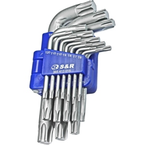 Набір ключів S&amp;R Cr-V Torx 6-60 15 шт (365413015) ТОП в Чернігові