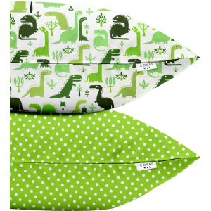 Набір наволочок Cosas Set Pillow Dino Dots Green 50х70 2 шт (4822052023662) ТОП в Чернігові