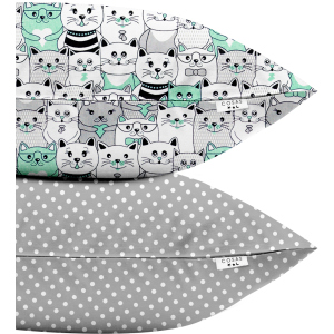 Набір наволочок Cosas Set Pillow Cats Gray Dots Grey 50х70 2 шт (4822052023709) в Чернігові