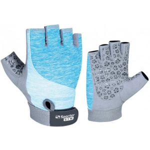 Рукавички тренувальні Sporter Gym Women Fitness Gloves (235.7 A) S Grey/Blue (2009999014591) краща модель в Чернігові