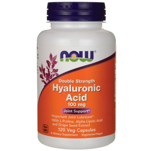 Витамины Now Foods Hyaluronic ACID 100 мг 120 веган капсул (733739031518) ТОП в Чернигове