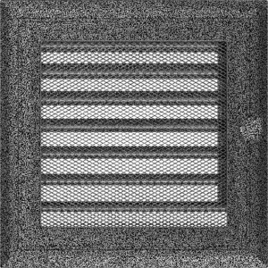 Вентиляційна решітка Kratki Oskar чорно-срібна з жалюзями 17x17 ТОП в Чернигове