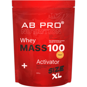 Гейнер AB PRO MASS 100 Whey Activator 2600 г Шоколад (MASSXLABCH105) лучшая модель в Чернигове