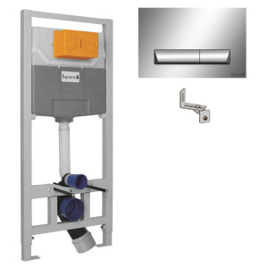 IMPRESE комплект інсталяції для унітазу 3в1 (інсталяція, кріплення, клавіша хром PAN) краща модель в Чернігові
