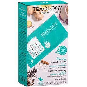 Освіжаючі вологі серветки для тіла Teaology Yoga care 1 шт (8050148502418) краща модель в Чернігові