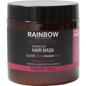 Маска для волосся без сульфатів та парабенів Rainbow Professional Exclusive Hair Аргана та кератин для пошкодженого волосся 500 мл (73353) (8697426733531) в Чернігові