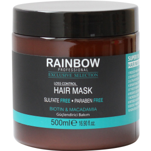 купить Маска для волос без сульфатов и парабенов Rainbow Professional Exclusive Hair макадамия и биотин против выпадения волос 500 мл (73351) (8697426733517)