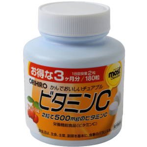 Витамины Orihiro Vitamin C 180 жевательных таблеток (4971493104062) лучшая модель в Чернигове