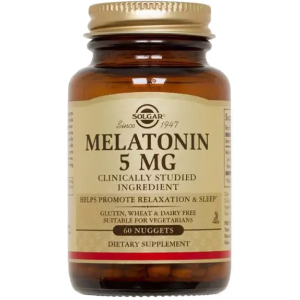 Амінокислота Solgar Мелатонін 5 мг 60 жувальних таблеток (033984019362) ТОП в Чернігові