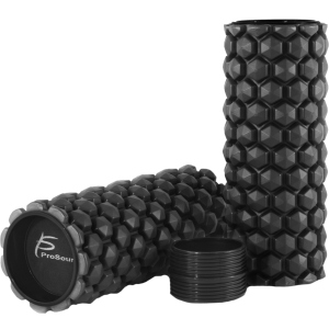 Ролик масажний профільований ProSource 2-в-1 HEXA Massage Roller 61/30 x 12.7 см Чорний (ps-2160-hex-lmr-black) в Чернігові