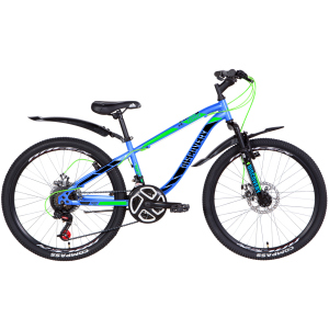 Велосипед Discovery FLIPPER AM DD 24" 13" 2021 Синьо-зелений з чорним (RET-DIS-24-049) ТОП в Чернігові