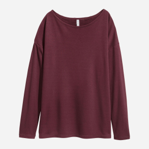 Жіночий лонгслів H&M 4383336-ACXF L Сливовий (DD3000003124533) краща модель в Чернігові