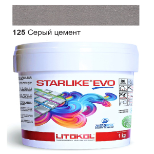 Эпоксидная затирка Litokol Starlike EVO 125 Серый цемент (серая) 1кг рейтинг