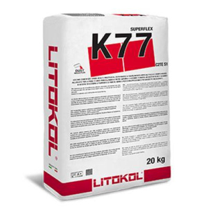 Клей на цементной основе Litokol SUPERFLEX K77 20кг (K77G0020) Серый в Чернигове