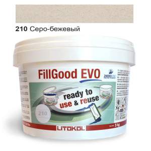 Полиуретановая затирка Litokol FillGood EVO 210 (Серо-бежевый) 5кг. лучшая модель в Чернигове