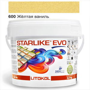 Епоксидна затирка Litokol Starlike EVO 600 Жовта ваніль 2,5 кг