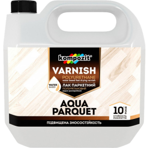 Лак паркетний Kompozit AQUA PARQUET Глянсовий 1 л (4820085741898) краща модель в Чернігові