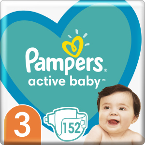 Подгузники Pampers Active Baby Размер 3 (Midi) 6-10 кг 152 шт (8001090951533) ТОП в Чернигове