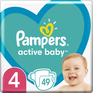 Підгузки Pampers Active Baby Розмір 4 (Maxi) 9-14 кг 49 шт (8001090949851) краща модель в Чернігові