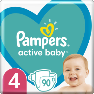 Підгузки Pampers Active Baby Розмір 4 (Maxi) 9-14 кг 90 шт (8001090950376) в Чернігові