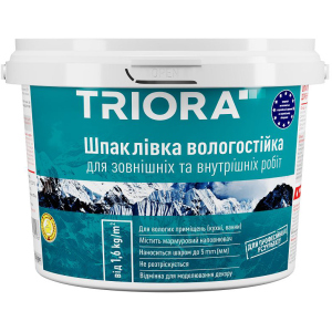 Шпаклевка влагостойкая TRIORA Акриловая 8 кг Белая (4823048024489) лучшая модель в Чернигове