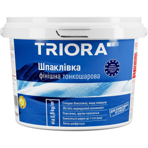 Шпаклівка фінішна TRIORA Тонкошарова 5 кг Біла (4823048021969) краща модель в Чернігові