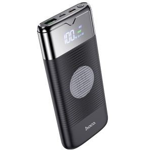 Powerbank Hoco 10000mAh с беспроводной зарядкой для iPhone/Android 18W/3A, QC/PD black лучшая модель в Чернигове