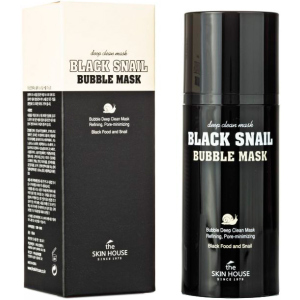 Маска The Skin House киснева з равликом та деревним вугіллям Black Snail Bubble Mask 100 мл (8809080823217) краща модель в Чернігові