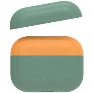 Двоколірний чохол AhaStyle для Apple AirPods Pro Dark Green Orange (AHA-0P200-DDO)