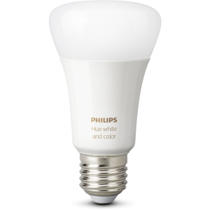 Розумна лампа Philips Hue Single Bulb E27, 9W(60Вт), 2000K-6500K, Color, Bluetooth, димована (929002216824) краща модель в Чернігові