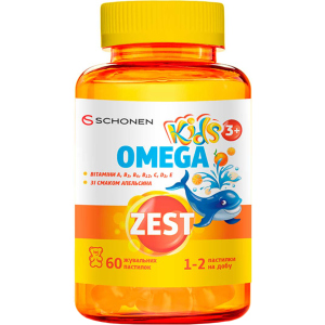 Зест ZEST Kids Omega Вітаміни №60 жувальних платівок (000001226) ТОП в Чернігові