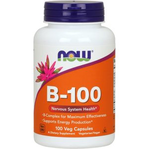 Вітаміни Now Foods B-100 100 капсул (733739004369) надійний