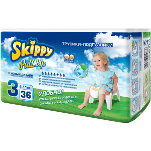 Трусики-підгузки дитячі Skippy Розмір 3 6-11 кг 36 шт (6957931417268) краща модель в Чернігові