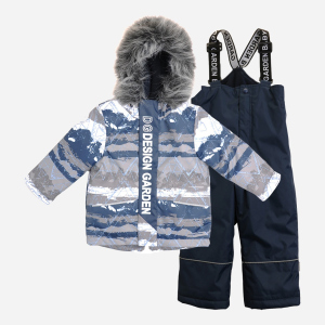 Зимовий комплект (куртка + напівкомбінезон) Garden Baby 102022-63/32 86 см Сіро-синя абстракція/Синій (4821020222113) ТОП в Чернігові