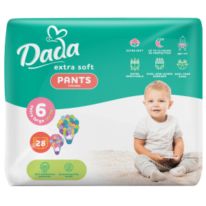 Трусики-підгузки Dada Extra Soft 6 XL 15+ кг 28 шт (4820174980696) краща модель в Чернігові