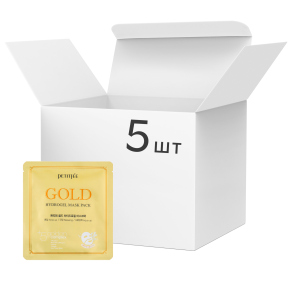 Гидрогелевая маска для лица Petitfee Gold Hydrogel Mask Pack Золото 32 г х 5 шт (8809239803589) лучшая модель в Чернигове