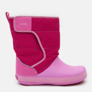 Чоботи Crocs Kids Lodge Point Snow Boot K 204660-6LR-J4 36-37 Рожеві (191448212930_9001046483506) в Чернігові