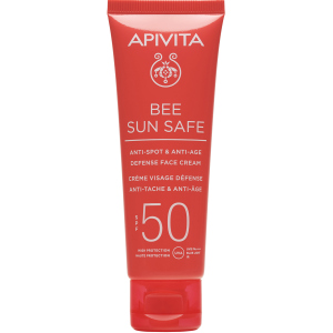 Солнцезащитный крем для лица Apivita Bee Sun Safe SPF50 Против пигментных пятен и для защиты от старения 50 мл (5201279080181) лучшая модель в Чернигове