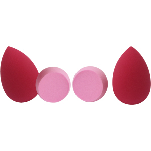 Набор спонжей для макияжа Biutee в боксе для хранения Красно-розовый 4 шт (BEA7358888119) в Чернигове