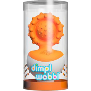 Прорізувач-неваляшка Fat Brain Toys dimpl wobl помаранчевий (F2172ML) (811802024442) краща модель в Чернігові