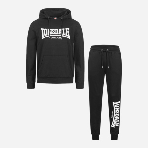 Спортивний костюм Lonsdale Cloudy 117199-1500 XXL Black/White (4251522375138) краща модель в Чернігові