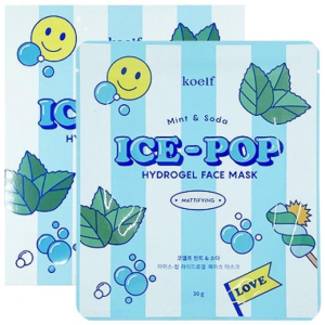 купити Гідрогелева маска для обличчя з м'ятою та cодою Koelf Mint & Soda Ice-Pop Hydrogel Face Mask 30 г 5 шт (8809508850900)