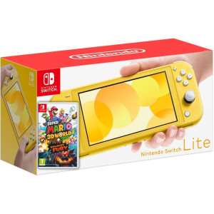 Nintendo Switch Lite Yellow + Гра Super Mario 3D World + Bowser's Fury (російська версія) в Чернігові