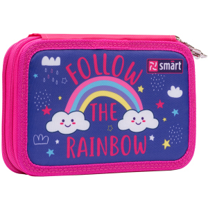 Пенал твердий Smart подвійний HP-01 Follow the rainbow фіолетовий (532818) краща модель в Чернігові