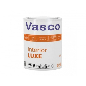 Краска Vasco interior LUXE ( Васко интериор ЛЮКС ) 0.9 л акриловая, совершенноматовая, стойкая к мытью, для интерьера в Чернигове